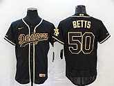 Dodgers 50 Mookie Betts Black Gold 2020 Nike Flexbase Jersey,baseball caps,new era cap wholesale,wholesale hats